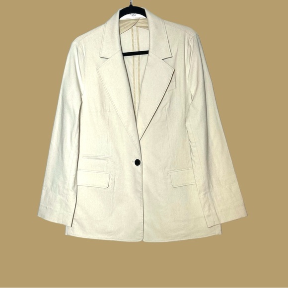MM Lafleur The Teddy Breeze Jacket in Color Natural, Cotton Viscose Blend, 6 - Picture 5 of 15